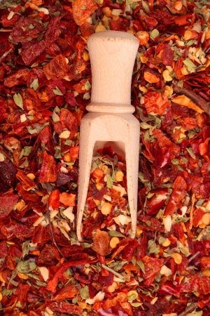 Mixed spices for pizza preparingの写真素材