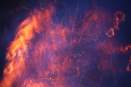 Fire with smokeの写真素材