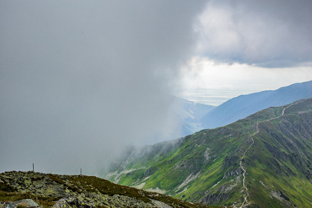 High Tatras Mountains, Slovakia in Summer with cloudsの写真素材