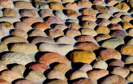 Rounded stones suitable background in construction projectsの写真素材
