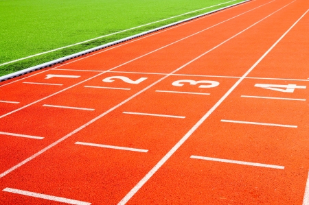 finish line on a track. Possible to use in sports publicationsの写真素材