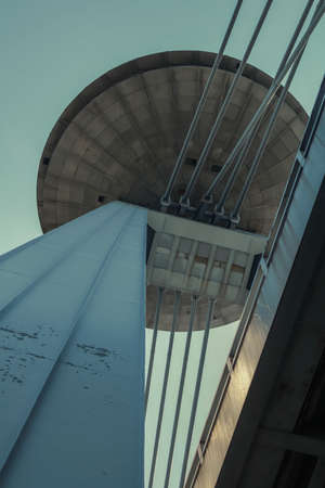 Interesting UFO shaped towerの写真素材