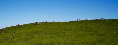 A view of the landscape in the Bieszczady Mountains.の写真素材