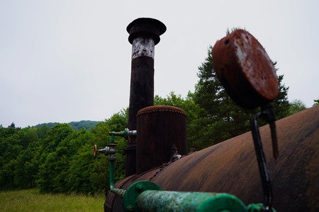 Old steam engine.の写真素材