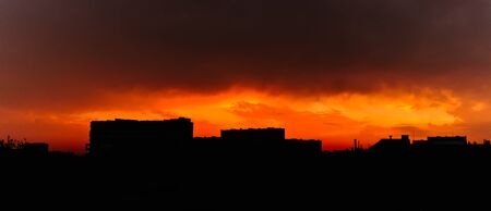 Sunset over the city.の写真素材