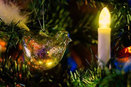 Interesting and unusual Christmas tree decorations.の写真素材