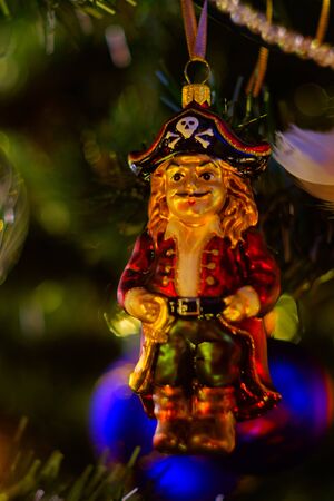 Interesting and unusual Christmas tree decorations.の写真素材