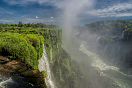 Picturesque view of Iguazu waterfalls in Argentinaの写真素材