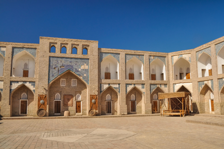 Square in old town in Khiva, historic site and tourist destination in Uzbekistanのeditorial素材