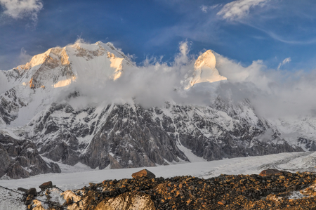 Picturesque view Tian Shan mountain range in Kyrgyzstanの写真素材