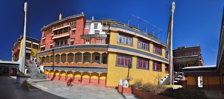 Picturesque view of the Thiksey monastery complex in Ladakh, Indiaのeditorial素材