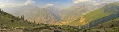 Scenic panorama in Dolpo region in Nepalの写真素材