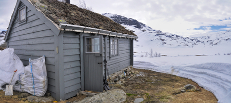 Mountain cabin near Trolltunga in Norwayの写真素材