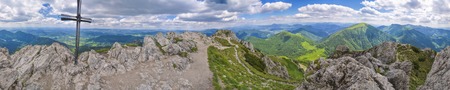 Scenic panorama from Rozsutec in Mala Fatra mountains, Slovakiaの写真素材