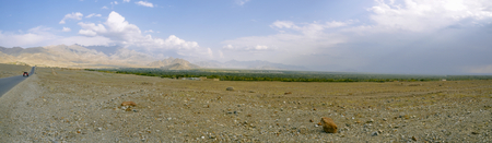 Scenic panorama of arid landscape around Kabul in Afghanistanの写真素材