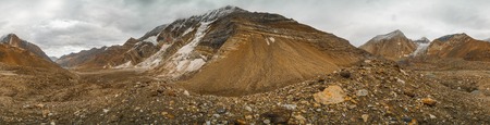 Picturesque panorama of tall mountains in Kashmir, India.の写真素材