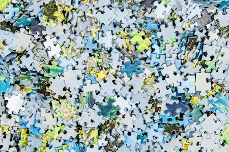 Background with colorful puzzle pieces - studio shoot