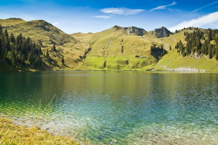 Monuntain lake at sommerの写真素材
