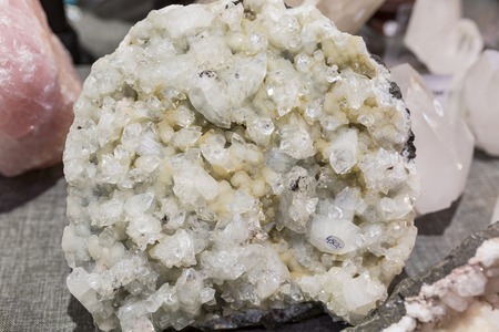 Lodz, Poland - October 20th, 2017: Precious stones and minerals available for sale at the annual Intersotne fair in city of Lodz. の写真素材