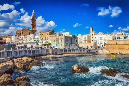 View of nice scenic city scape in Monopoli, province of Bari, Italyの写真素材