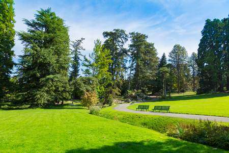 Parc de la Grange in Geneva city, Switzerlandの写真素材