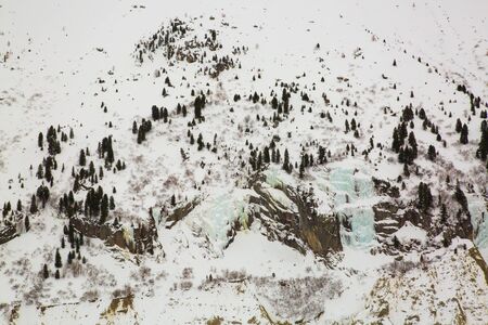 Mer de Glace valley under Mont Blanc massif in French Alspの写真素材