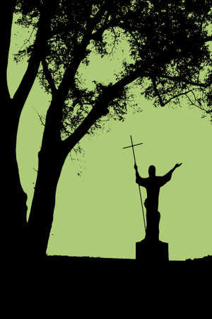 statue of jesusの写真素材