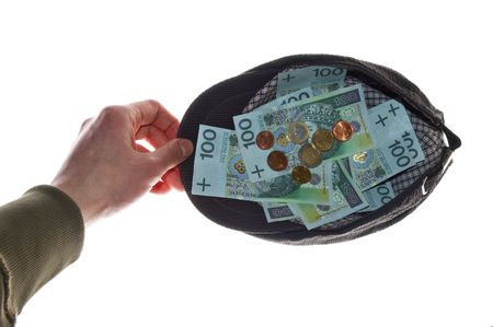 Money in capの写真素材