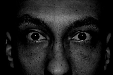 Eyes of full fearsの写真素材