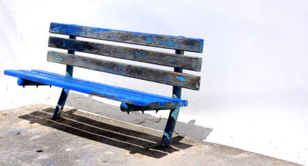 bench in Santoriniの写真素材