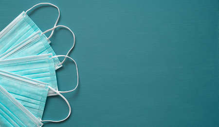medical face masks, background, place for text, banner