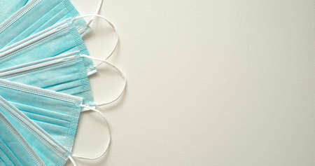 medical face masks, background, place for text, bannerの写真素材