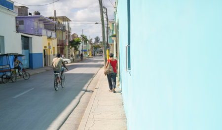 Holguin, Cuba - December 2015 streets of the city of holguinのeditorial素材
