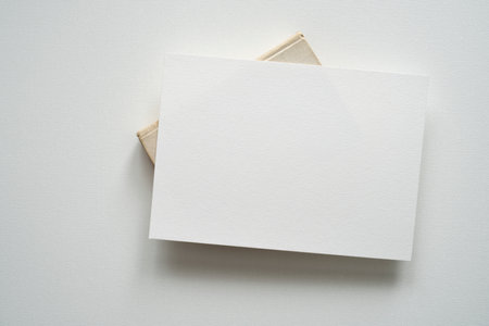 blank white template, card, rectangle, art canvas texture, soft shadows, white background, canvas...