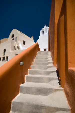 Somewhere in Oia, Santoriniの写真素材