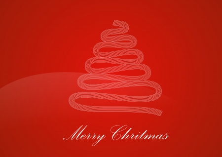 Merry Christmas card, Christmas treeのイラスト素材