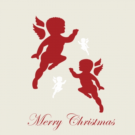 Red christmas angel - Merry Chritmasのイラスト素材