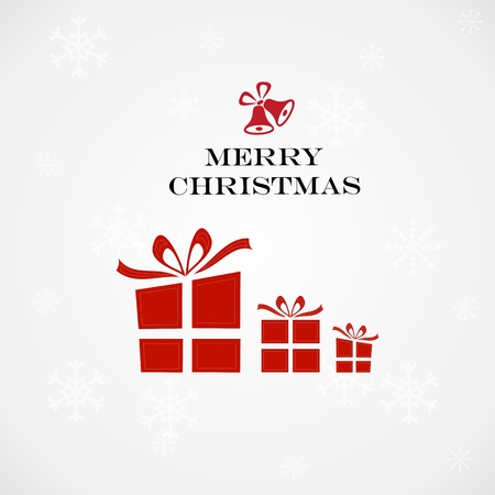 Christmas illustration with giftsのイラスト素材