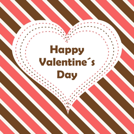 heart Valentine's day card. Vector. Illustration. Design card.のイラスト素材