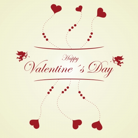 happy Valentines day - greeting card. Vector. Illustration. のイラスト素材