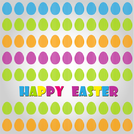 Happy easter cards illustration vintage with easter egg  and fonts. のイラスト素材