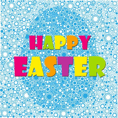 Happy easter cards illustration retro vintage with easter egg  and fontsのイラスト素材