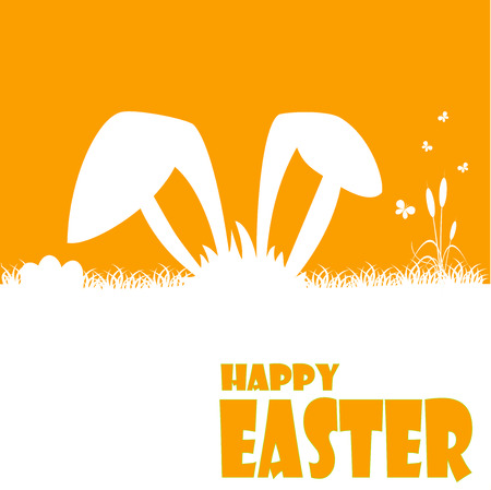 Happy easter cards illustration with easter egg  and fonts. のイラスト素材
