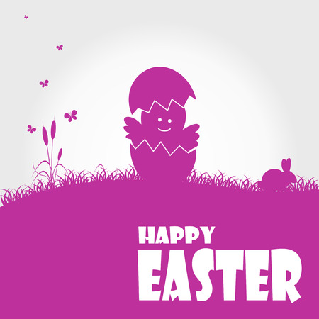 Happy easter cards illustration with easter egg  and fonts. Vector.のイラスト素材