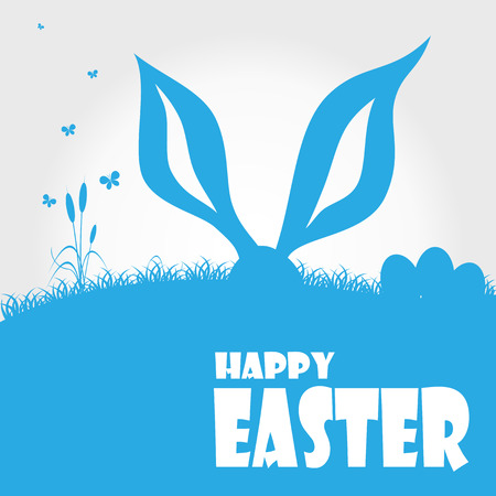 Happy easter cards illustration with easter egg  and fonts. Vector.のイラスト素材