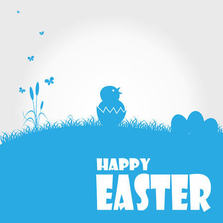 Happy easter cards illustration with easter egg  and fonts. Vector.のイラスト素材