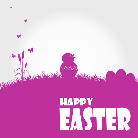 Happy easter cards illustration with easter egg  and fonts. Vector.のイラスト素材
