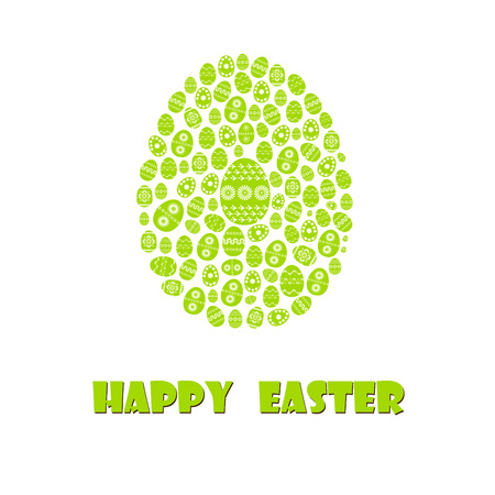 Happy easter cards illustration with easter egg. Vector. Illustration.のイラスト素材