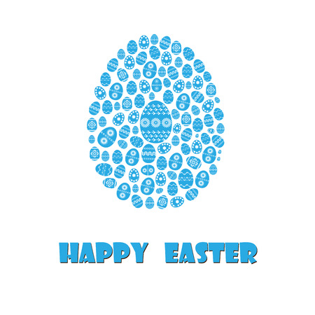 Happy easter cards illustration with easter egg. Vector. Illustration.のイラスト素材