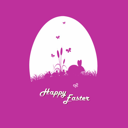 Happy easter cards illustration with easter egg  and fonts. Vector.のイラスト素材